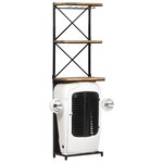 vidaXL Cave à vin tracteur Blanc 49x31x172 cm Bois de manguier solide