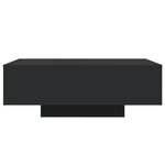 vidaXL Table basse avec lumières LED noir 85x55x31 cm