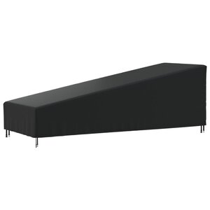 vidaXL Housse de chaise longue noir 203x81x25/63 cm oxford 420D