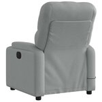 vidaXL Fauteuil de massage inclinable électrique gris clair tissu