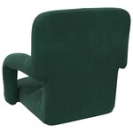 vidaXL Fauteuil de sol ajustable Vert foncé Velours