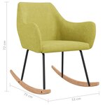 Vidaxl chaise à bascule vert tissu