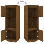 vidaXL Buffet haut Marron miel 38x35x117 cm Bois massif de pin