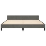 vidaXL Cadre de lit sans matelas gris foncé velours