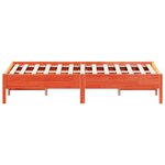 vidaXL Cadre de lit sans matelas cire marron 135x190cm bois pin massif
