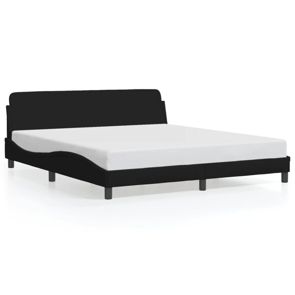 vidaXL Cadre de lit sans matelas noir 180x200 cm tissu