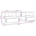 vidaXL Meuble TV Chêne sonoma 150x33 5x45 cm Bois d'ingénierie