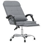 vidaXL Fauteuil de massage inclinable de bureau Gris clair Tissu