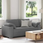 vidaXL Canapé avec coussin Gris foncé 180 x 77 x 82 cm tissu