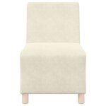 vidaXL Canapé modulaire sans accoudoirs Crème 55 cm Velours