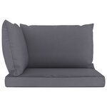 Vidaxl canapé de jardin 4 places avec coussins anthracite