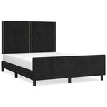 vidaXL Cadre de lit sans matelas noir 140x200 cm velours