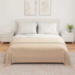 vidaXL Jeté Camel 280 x 210 cm Toison