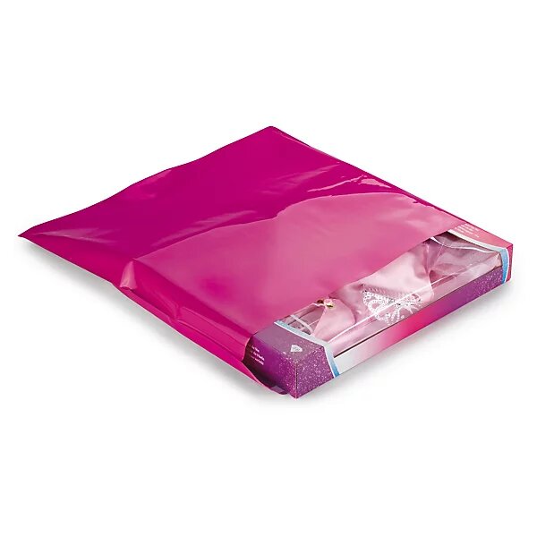 Pochette plastique opaque 30  recyclé rose raja 40x30 cm (lot de 125)