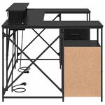 vidaXL Bureau Chêne noir 182 x 101 x 87.5 cm Bois d'ingénierie
