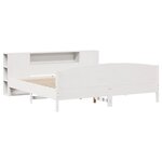 vidaXL Lit bibliothèque sans matelas blanc 180x200 cm bois pin massif