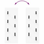 vidaXL Porte-manteau mural Blanc 30 x 1.5 x 80 cm Bois d'ingénierie