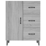 vidaXL Buffet sonoma gris 69 5x34x90 cm bois d'ingénierie