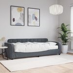 vidaXL Lit de jour avec matelas gris foncé 80x200 cm velours