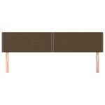 vidaXL Têtes de lit 2 Pièces Marron Foncé 90x5x78/88 cm Tissu