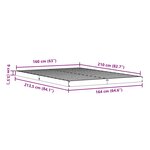 vidaXL Cadre de lit surélevé Blanc 213.5 x 104 x 9 cm Pin massif