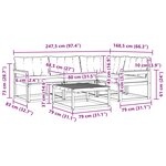vidaXL Ensemble de canapés d'extérieur 5 Pièces Blanc et Beige
