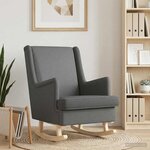 vidaXL Chaise à bascule Gris foncé 62 x 80 x 85 cm tissu