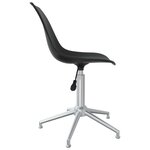 vidaXL Chaise pivotante de salle à manger Noir PP