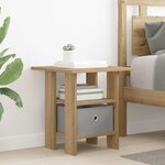 vidaXL Table de chevet 2 pc Chêne artisanal 41 x 40 x 45 cm