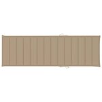 vidaXL Chaise longue double et coussins beige Bois de pin imprégné