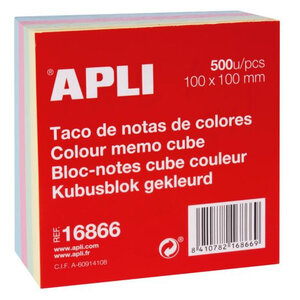 Notes En Cube Coleurs 100X100 500  Feuilles