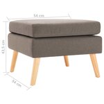 vidaXL Repose-pied Taupe Tissu