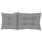 vidaXL Coussins de chaise de jardin à dossier haut lot de 6 gris tissu