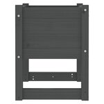 vidaXL Jardinières 2 Pièces Gris 40x40x52 5 cm Bois massif de pin