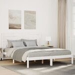 vidaXL Cadre de lit extra long sans matelas 160x220 cm bois massif