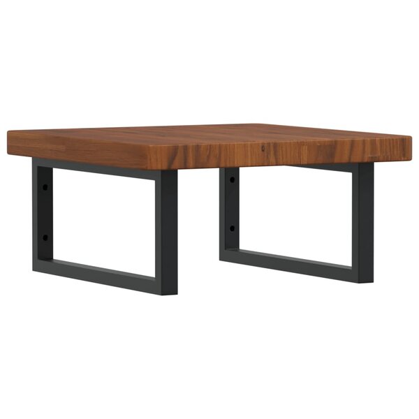 vidaXL Étagère de vasque murale acier et bois de chêne massif