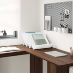 vidaXL Étagère à magazines Blanc 53 x 40 x 28 5 cm Bois d'ingénierie