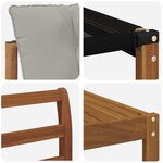 vidaXL Ensemble de canapés d'extérieur 6 Pièces Gris Naturel et Clair
