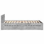 vidaXL Cadre de lit avec tête de lit gris béton 90x200 cm