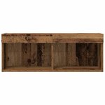 vidaXL Ensemble meuble TV avec LED Bois ancien 80 x 30 x 30 cm