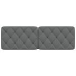 vidaXL Coussin de tête de lit gris foncé 160 cm tissu
