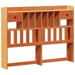 vidaXL Lit bibliothèque sans matelas cire marron 140x200 cm pin massif