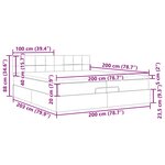 vidaXL Cadre de lit ottoman avec matelas gris clair 200x200 cm velours