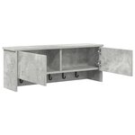vidaXL Porte-manteau mural avec étagère Montage mural avec stockage avec porte Gris béton 80 x 20 x 30 cm