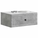 vidaXL Cabinet de chevet avec tiroir Gris béton 49 x 34 5 x 20 cm