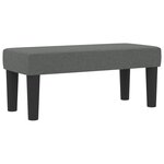 vidaXL Lit à Sommier avec Matelas & Banc Gris Foncé 90x190 cm Tissu