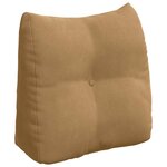 vidaXL Coussin de Dos Marron 45 x 24 x 50 cm Velours