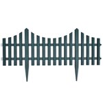 vidaXL Bordures de pelouse 17 Pièces 10 m Vert