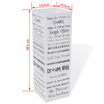 Blanc Carré Porte-parapluie Stockage pour cannes bâtons Acier 48 5 cm