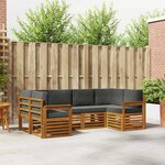 vidaXL Ensemble de canapé d'angle 6 Pièces Naturel et Anthracite
